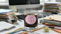 Time for a Coffee Break! 12 oz Clear Glass Mug - Lavender Graphics