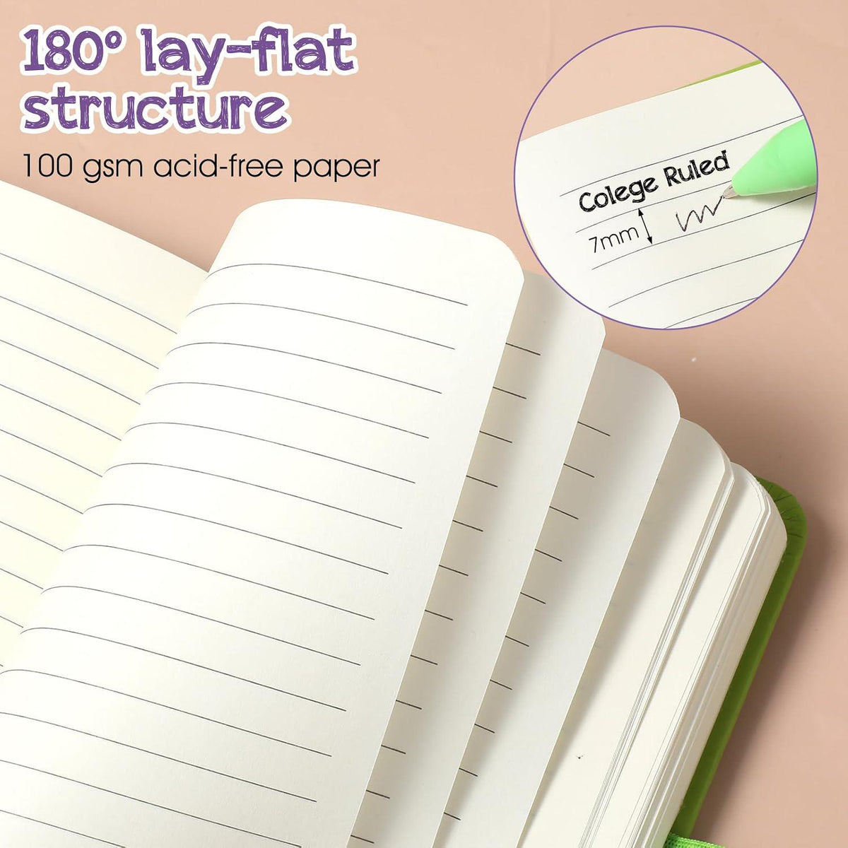 Hardcover purple notebook and pen - Kids gifts - Fun stationery for school