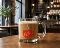 Coffee Shop Vibes ! 12 oz Glass Mug for Coffee Lovers