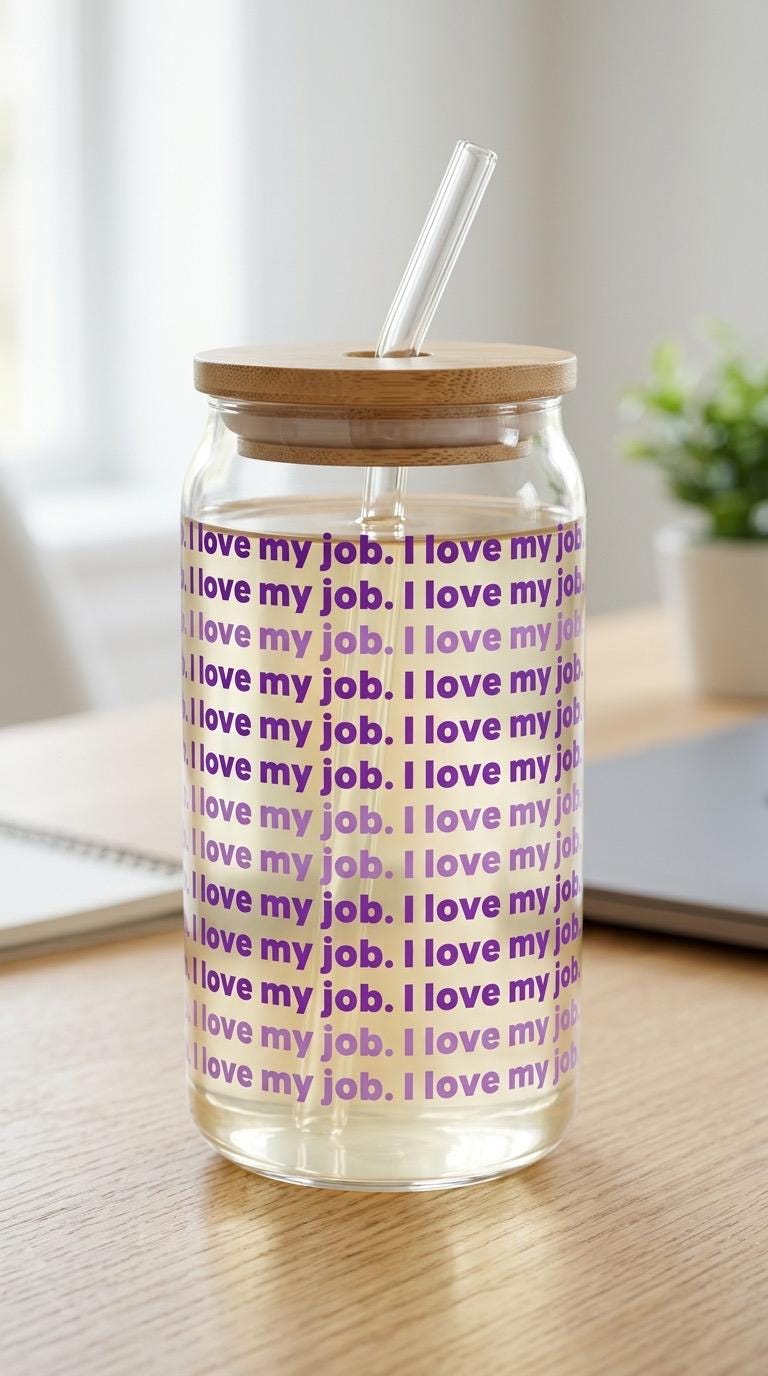 16 oz Glass Tumbler with Bamboo Lid and Straw - Office - Coworker gift - Funny - Sarcasm