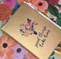 Affirmation hardcover notebook and pen - Metallic Stationery - Teacher Gifts