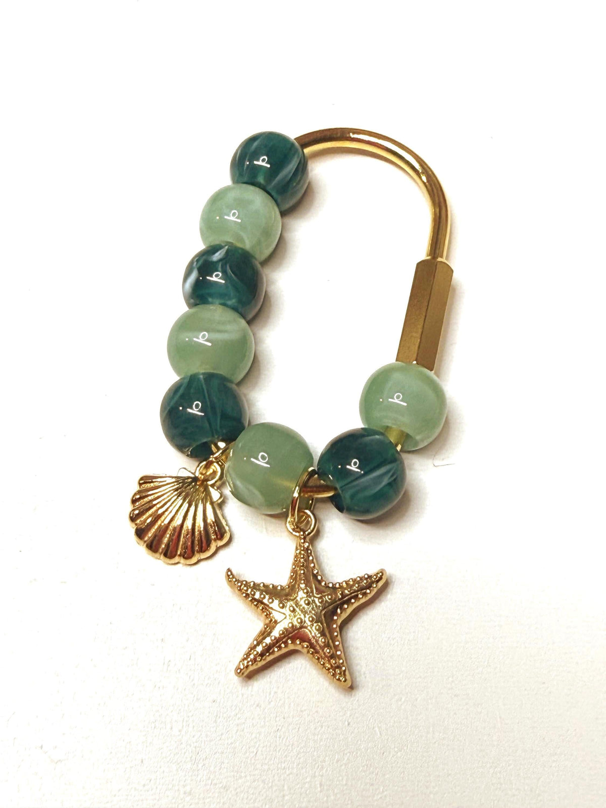Sea life vibes beaded carabiner bag charm - Ocean charms - Bag accessories - Beach vacation