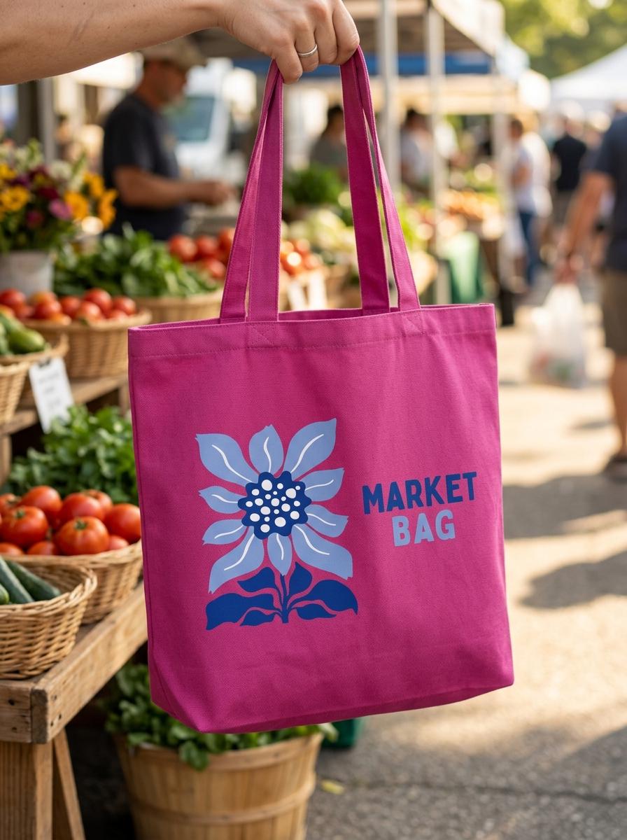 Canvas Summer Tote -Market Bag - Shopping - Reusable carry-all