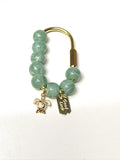 Golden Carabiner Bag Charm with Turtle and Beads – Beach Vacation Accessory