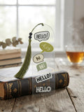 Acrylic Bookmark with UV DTF Design, Tassel & Beads - Hello