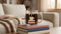 12 oz Clear Glass Mug  for Coffee and Book Lovers - Taupe