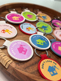 Faux Leather Keychain – UV DTF Graphics, Scratch-Proof, Colorful Gift and Stocking Stuffer Idea