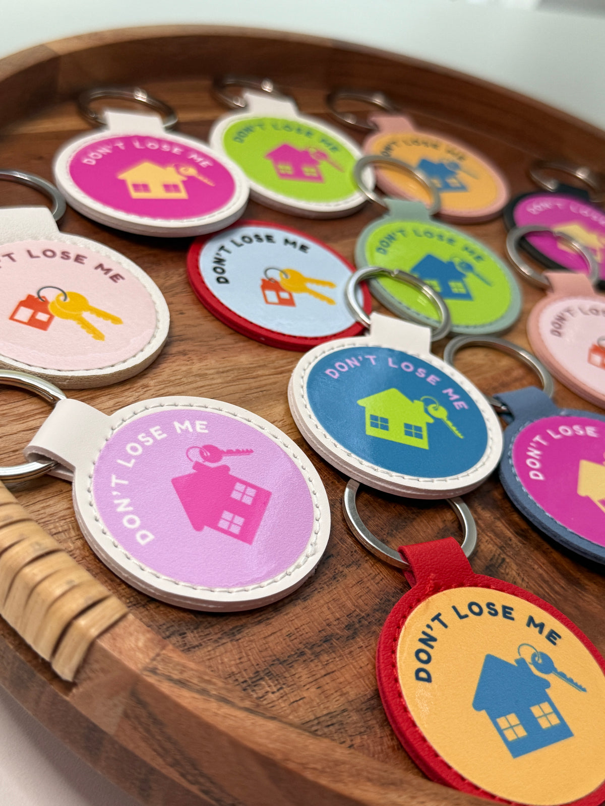 Faux Leather Keychain – UV DTF Graphics, Scratch-Proof, Colorful Gift and Stocking Stuffer Idea