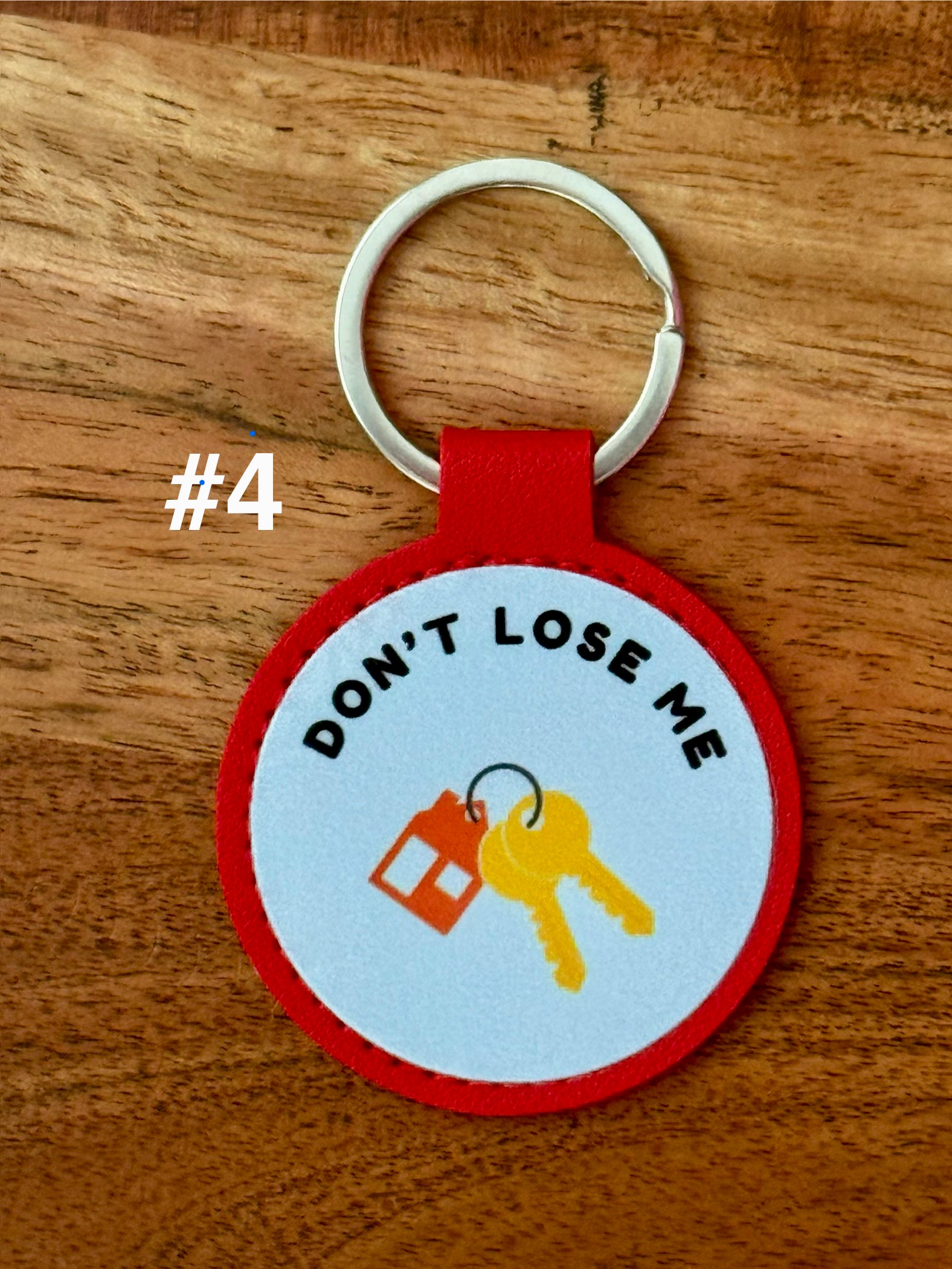 Faux Leather Keychain – UV DTF Graphics, Scratch-Proof, Colorful Gift and Stocking Stuffer Idea