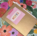 Metallic Gold Vegan Leather Notebook with Pen Set - Stationery