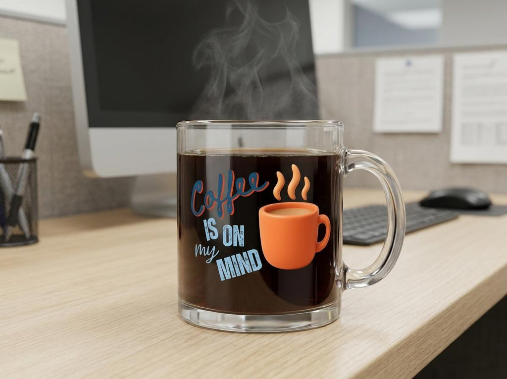 12 oz Glass Mug for Coffee Lovers