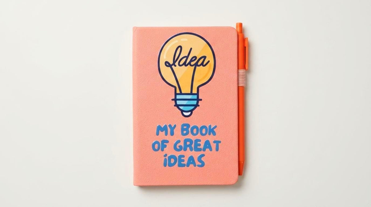 Fun Hardcover Notebook and Pen Set – "My Book of Ideas" Journal