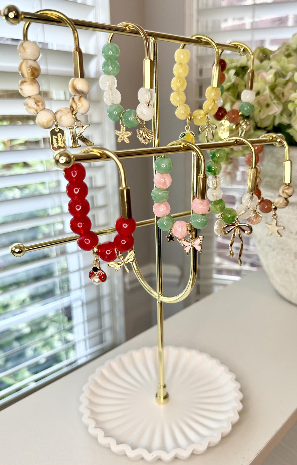 Beaded Lemon and Bow Carabiner Bag Charm – Golden Fruit Accessory