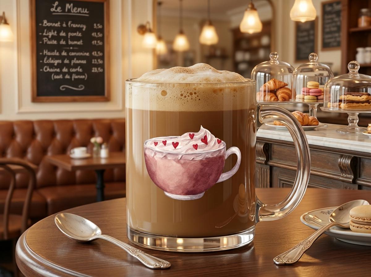 Coquette 12 oz Glass Mug - Barista Cup