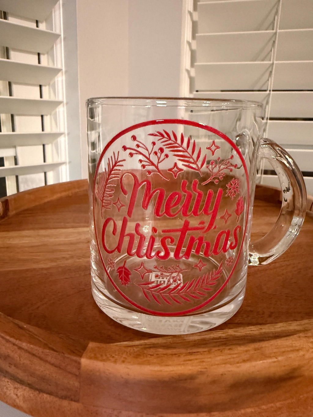 12 oz Christmas Glass Mug – Cozy Holiday Item for Tea Lovers
