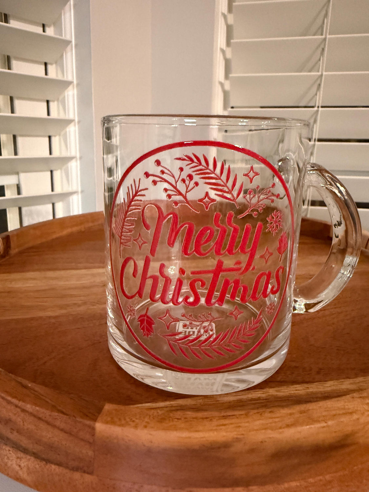 12 oz Christmas Glass Mug – Cozy Holiday Item for Tea Lovers