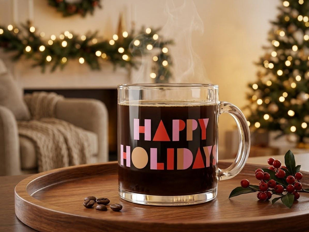 12 oz Holiday Glass Mug – Cozy Beverage Gift