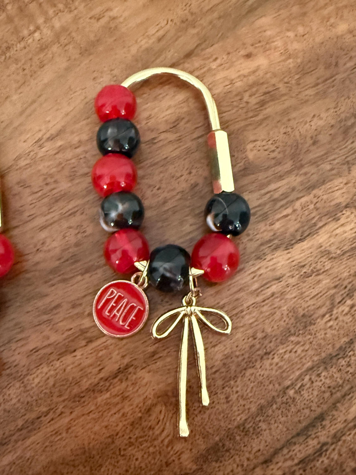 Holiday Golden Carabiner Bag Charm  – Holiday stocking stuffer idea, Teacher Gift